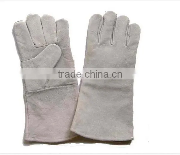 DDSAFETY 2017 Cow Split Leather With Blue Canvas Back Safety Work Gloves photo-3
