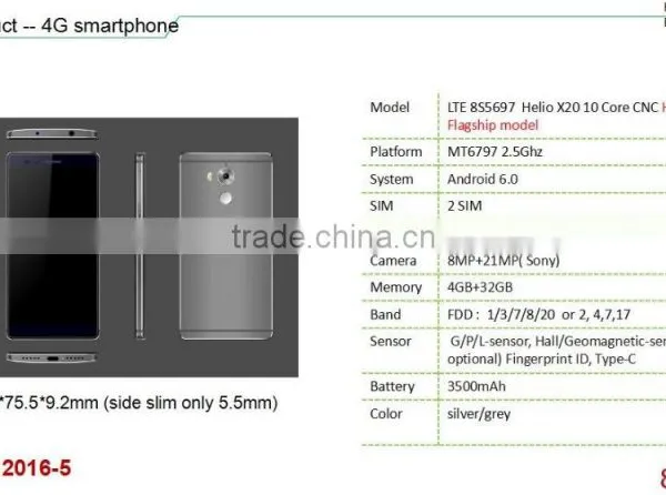 LTE8S5697 5.5" Super High End Cheap Mobile Phone Wholesale photo-3