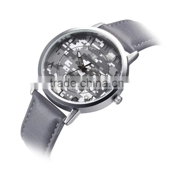 Vogue Camouflage Mil Men's Business Watch Quartz Stainless Steel Watch photo-4