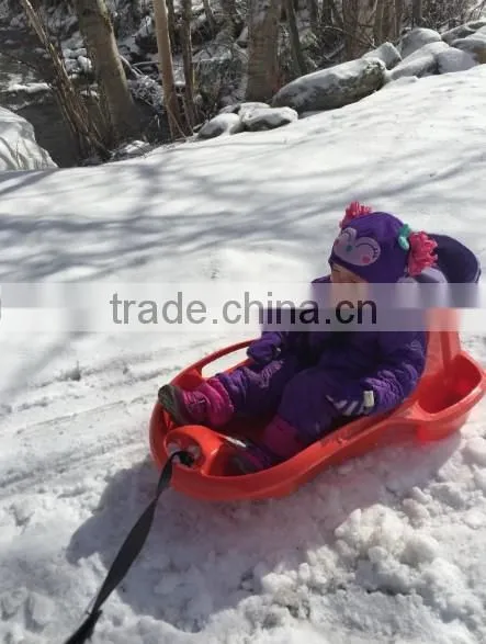 Baby Luge Bebe Plastic Towable Kids Snow Sled With Backrest,toddler Pull Sled -30temp 24h Cold Resistance Test photo-3