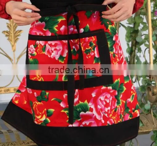 Personality Printing Bust Cotton Apron, Restaurant Milk Tea Shop Half Short Corset photo-2