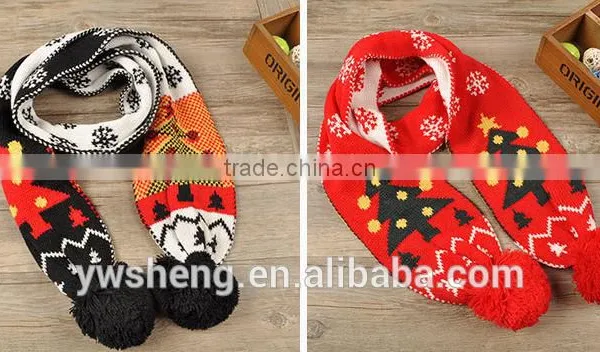 Christmas Styles Good Quality Made Scarf Baby Kids Knit Scarf Pattern photo-2