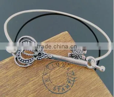 Latest Design Daily Wear Bangle Double Wire Screw Bangle High Polish Zinc Alloy Bracelet Bangle photo-2