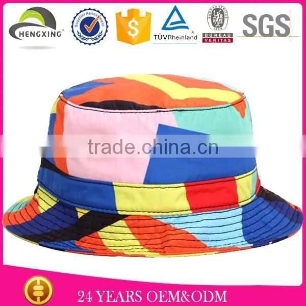 Stocked Custom Print Cloud Bucket Hat no Logo/small Logo on the Bucket Hat Brim photo-5