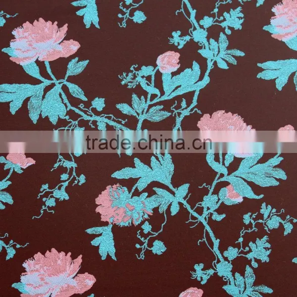 Shaoxing Factory Customize Jacquard Floral Fabric for Lady Dress photo-3