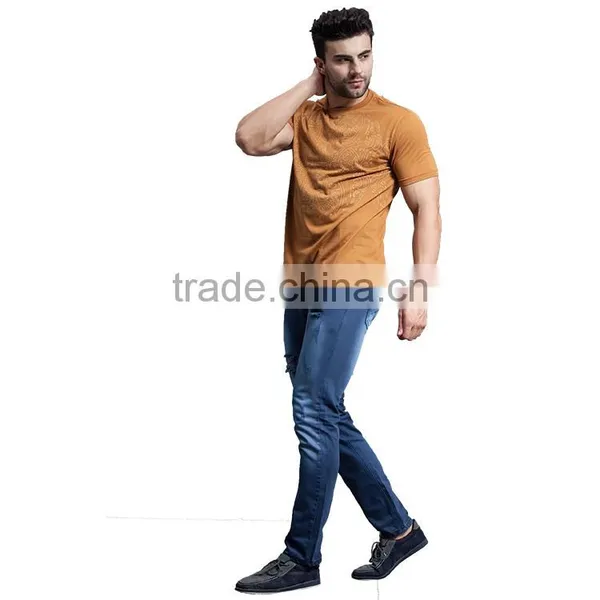 2016 New Arrival Comfortable Destroy Wash Abrasion Wash Cheap Denim Mens Cotton Pants photo-5