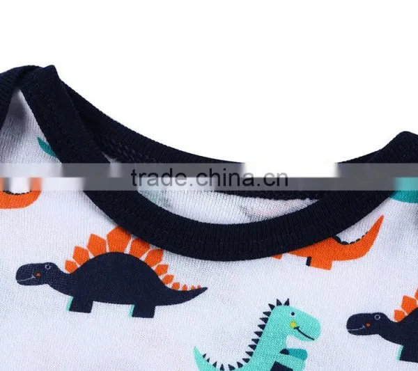 Wholesale Price Short Sleeve Summer Baby Bodysuit Baby Rompers Dinosaur Animal Pattern photo-4
