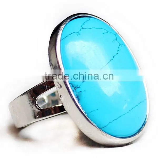 Crystal Natural Stone Tiger Eye Egg Oval Pendant Ring photo-4