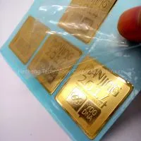 Customize Metal Gold Sticker Company Logo Sticker Box Sticker