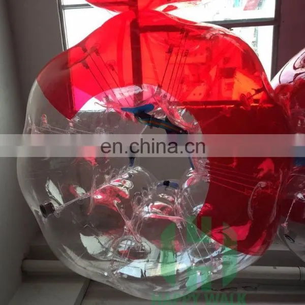 Half Clear and Half Red/Blue 0.8mm 100% TPU 1.5m Dia Bubble Soccer Inflatable Giant Globe Ball Body Bumper Ball for Adult photo-5