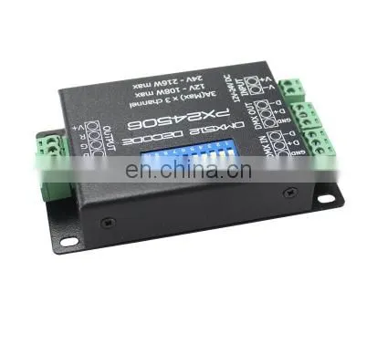DC12V 24V 3Channels Decoder Driver RGB Amplifier DMX 512 PX24506 Led Strip Light Controller photo-5