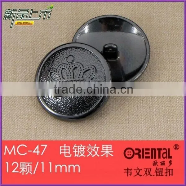 Large Zinc Alloy Plated Gun Metal Buttons for Men's Coats photo-3