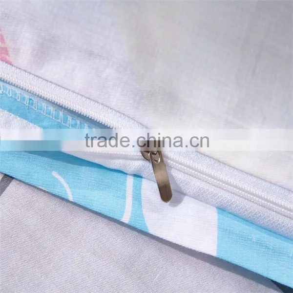 Blue Cat Print Sheets Animal Pattern Cotton Kids Quilt Set 4 Pcs Queen Size Children Bedding Set photo-6