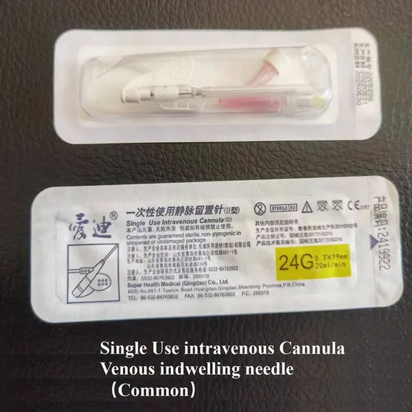 Disposable Medical Venous Indwelling Needle 22 / 24/26G Sterile Stagnant Needle Infusion Set Needle photo-5
