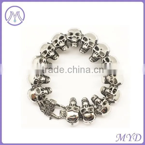 High Quality Stainless Steel Chain Bracelet With Skull photo-6