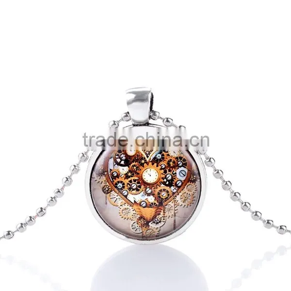 Hotselling New Style Ancient Steampunk Pendants Time Machine Charms Necklace Paypal Accept photo-6