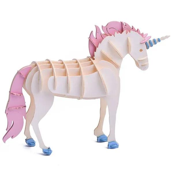 Funny Paper Craft Kit Unicorn 3d Model Diy Puzzle Animal Toy Gifts for Kids photo-3