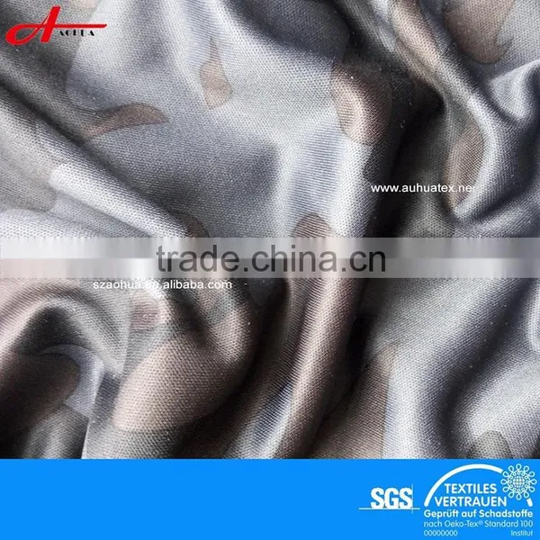 Heat Transfer Camouflage Printed Knitted Fabric