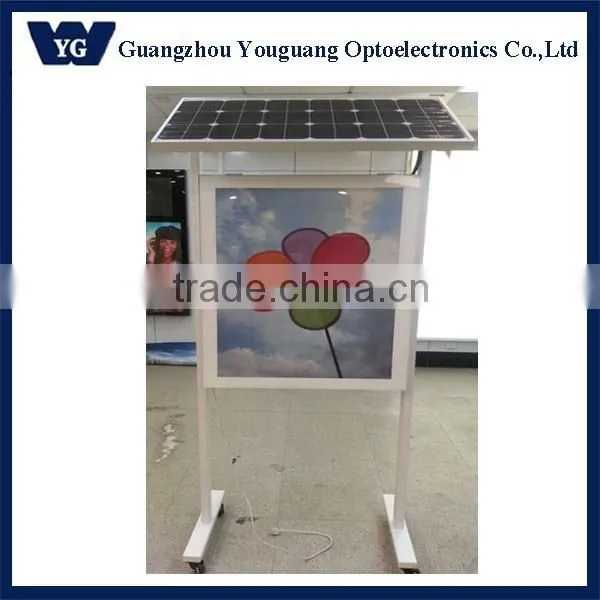 High Quality Unique Energy Saving Solar Led Light Box With Standing Frame
