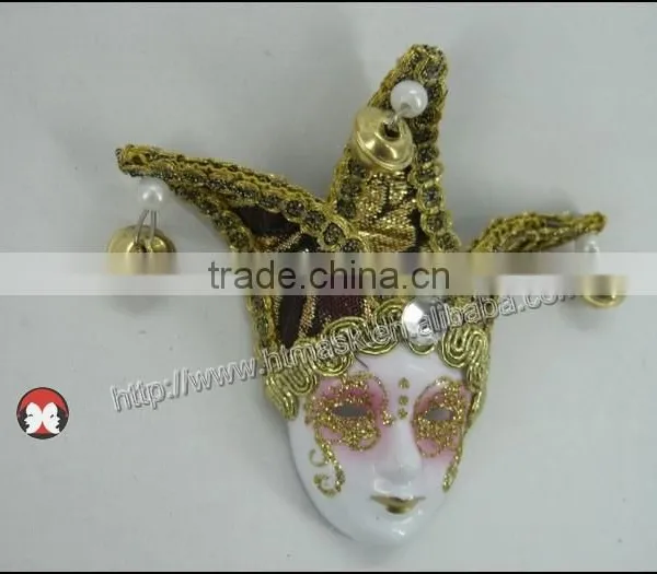 Decorative Hand Painted Ceramic Masquerade Face Mask Wall Decor photo-4