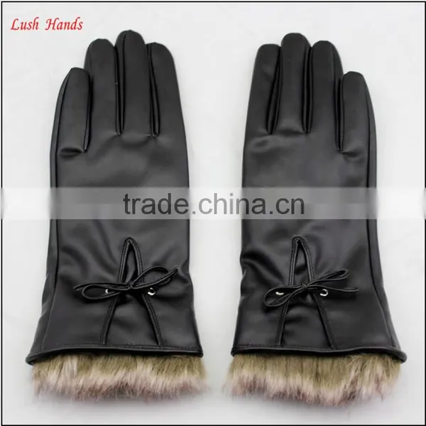 Ladies PU Working Leather Gloves Women Winter
