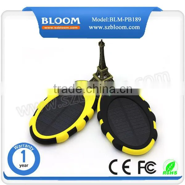 Dual Usb Port 5000mah Mini Portable Charger Solar Energy Power Bank photo-3
