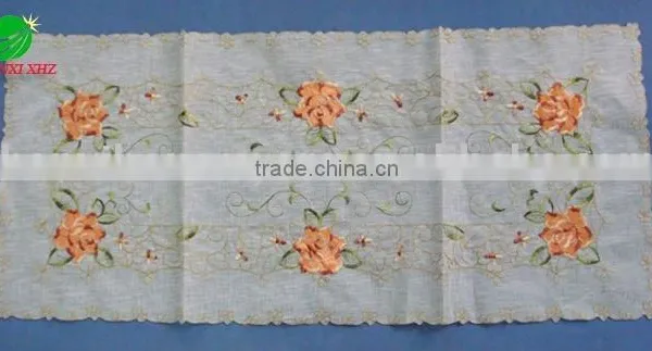 100% Polyester Embroidery Table Runner Houseware Household Textile