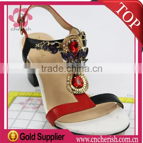 Zinc Alloy Welding Chain Shoes Ornament With Resin Stones for Lady