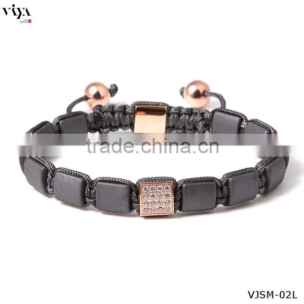 Bracelet Jewelry Charm Square Beads Mens Bracelets With Natural Stone Bracelet photo-6