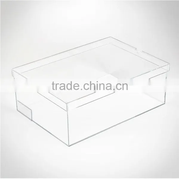 Clear Drop Front Acrylic Shoe Box Display With Lid photo-2