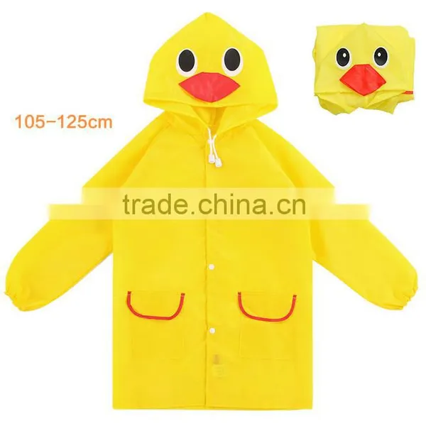 PU Fabric Beautiful Kids Rain Jacket Waterproof Wholesale photo-5