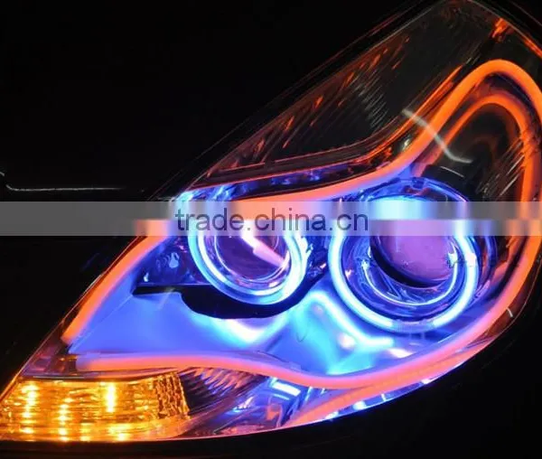 30cm 45cm 60cm 85cm Dual Color Yellow White Auto Flexible Led Drl Daytime Running Light photo-3