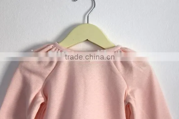 Folded Sleeves Girls Peachy Long Sleeves Cotton Shirt &Children Clothing photo-4