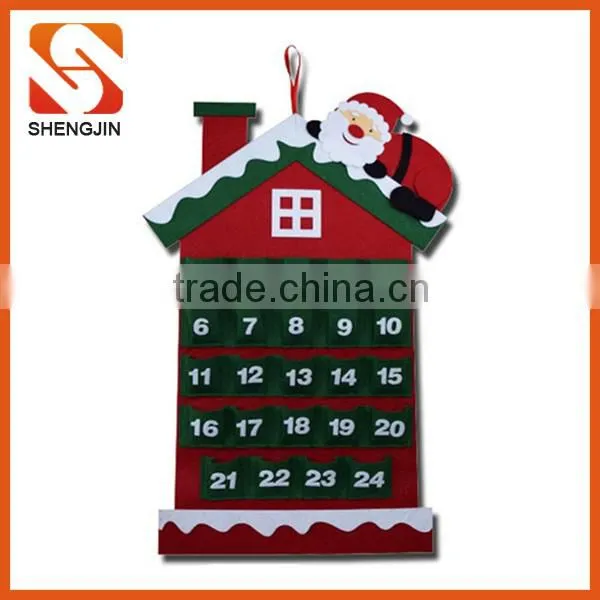 SJ-6859 Custom Felt Christmas Advent Calendar,Handmade Tree Shape Hangging Calendar photo-2