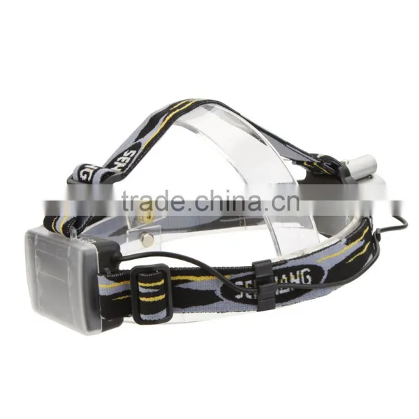 Double Tube Double Lights LED Headlamp Outdoor Headlight for Hiking Camping Night Fishing Riding Cycling by 3 * AA Batteries photo-5