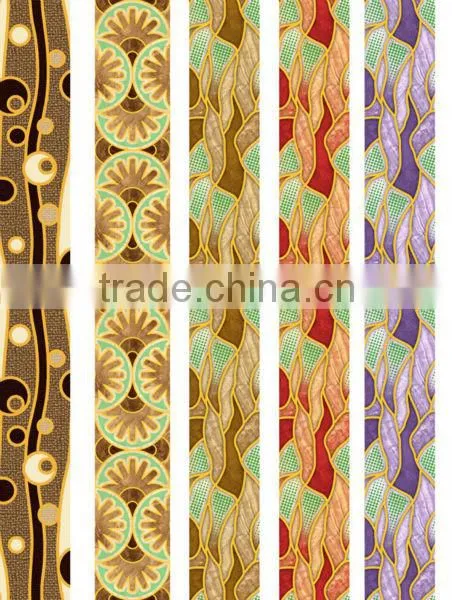 New Design Luminous Porcelain Golden Decorated Border 600x70MM photo-2