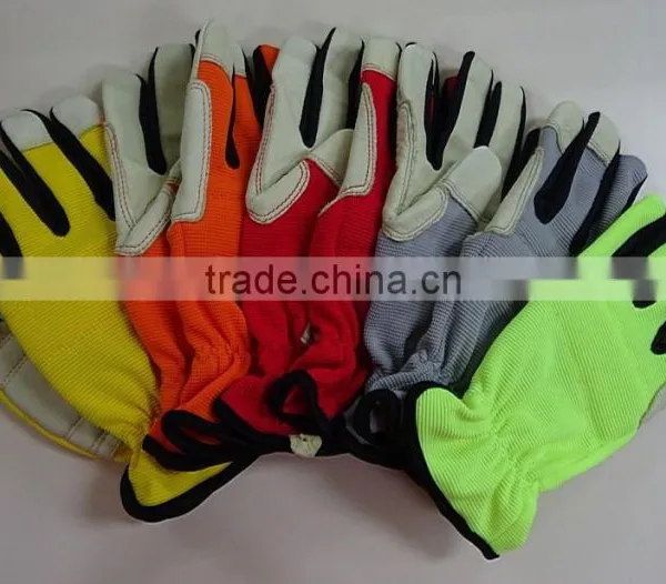 2015 NEw Design Gardening Gloves, Pig Leather Safety Glove, Working Gloves, Protection Equipment, Lady Size photo-2