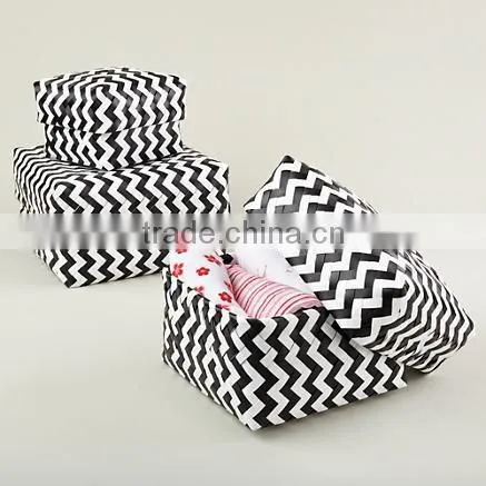 Zigzag Plastic Woven Basket, Set of 3 photo-2