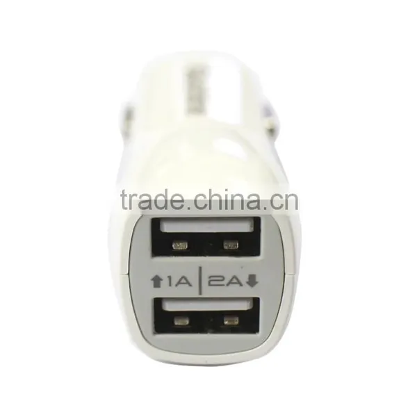 Dual Port Design 1A / 2A Output 10W 2-port USB Car Charger Adaptor Designed for Iphones and Andriod Phones photo-2