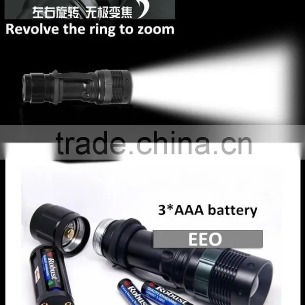 China XM-L T6 LED Flashlight Torch Lamp Zoomable+18650 Battery+Charger photo-3