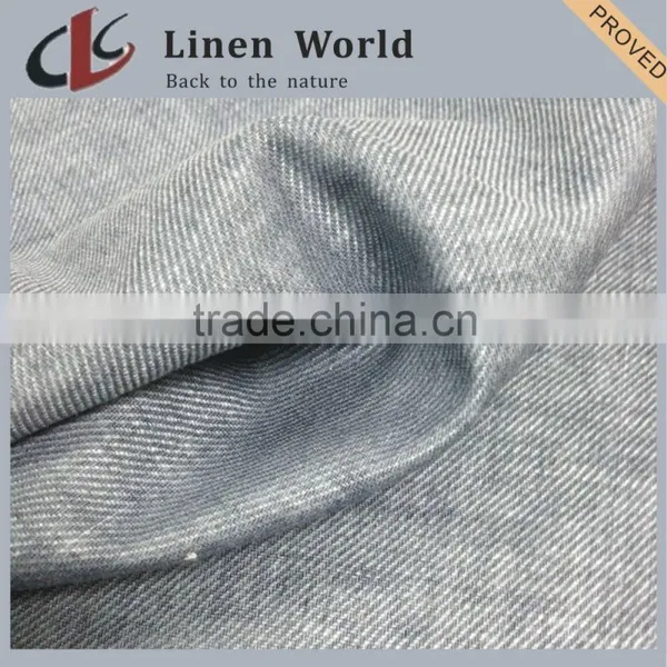 High Quality Blended Linen Rayon Twill Fabric For Garment photo-3