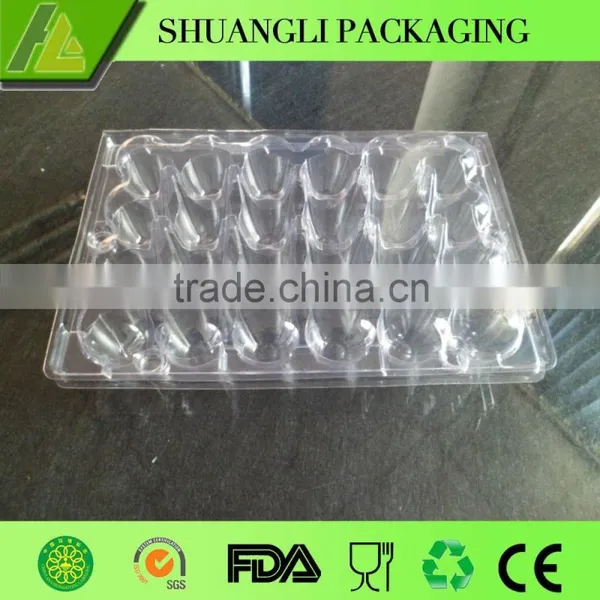 24 Holes Rectangular Clear Transparent Plastic Quail Egg Cartons photo-5
