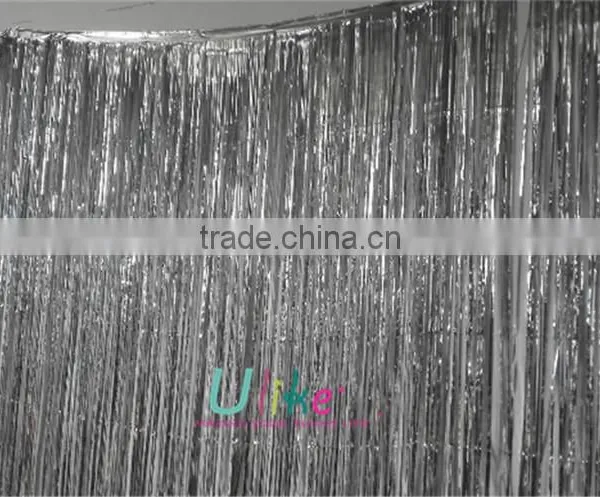 Silver Curtain Metallic Foil Curtain Birthday Foil Curtain photo-6
