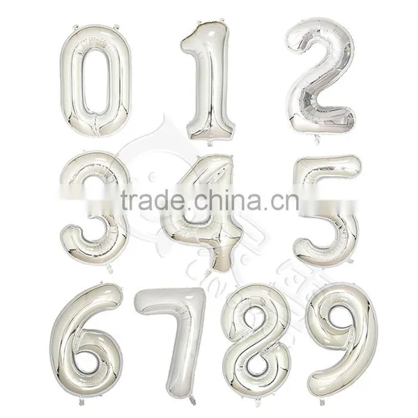 Blue Pink Self Inflatable Number Balloon Foil 40" Helium photo-4