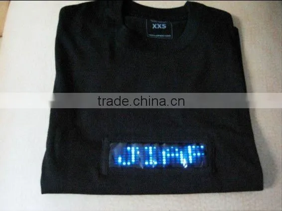 2015 Flashing Led t Shirt With Flashing Electronic Panel Made in Guangzhou