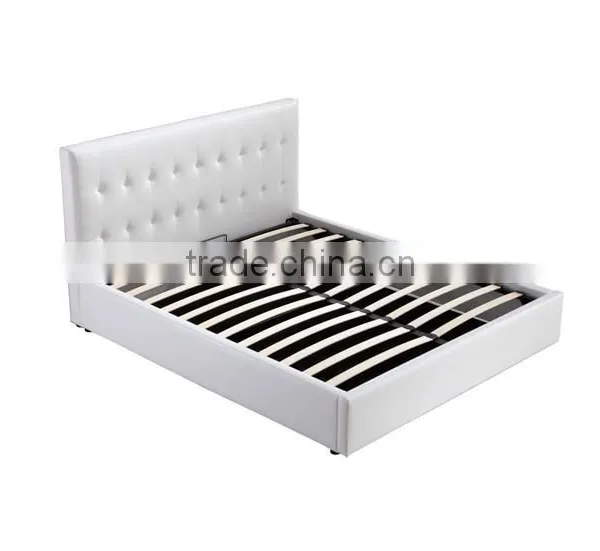 Modern Style Pu Gas Lift Storage Bed In White Color YD02 Quality Choice photo-6