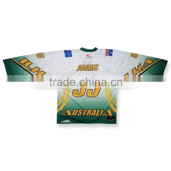Professional Unique Team Green Sublimation Inline Female Hockey Jerseys photo-4
