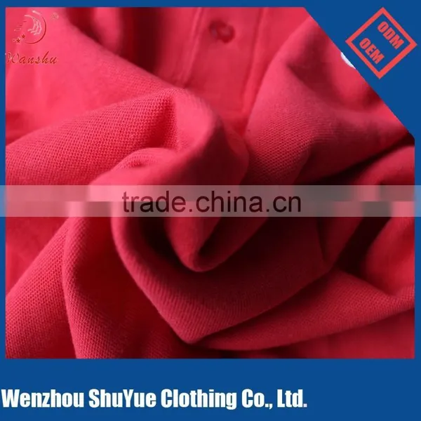 Custom Red Color Polo t Shirt With Your Own Logo ,one Color Logo t Shirt photo-3