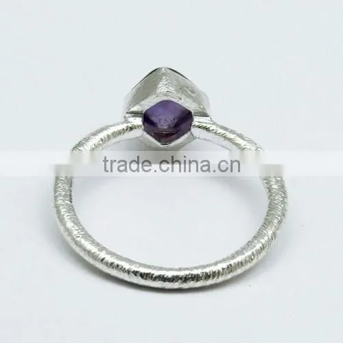 Square Shape Purple Amethyst 925 Sterling Silver Ring, Silver Jewelry Wholeseller, 925 Sterling Silver Jewelry photo-5