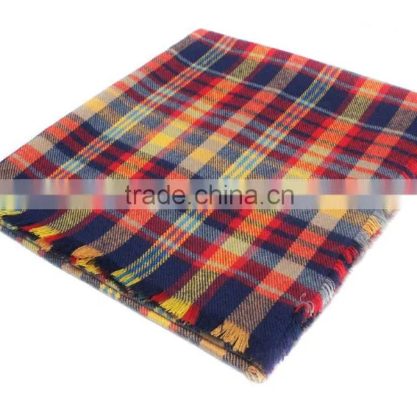 Best Selling 2015 Winter Popular Plaid Blanket Custom Scarf photo-4